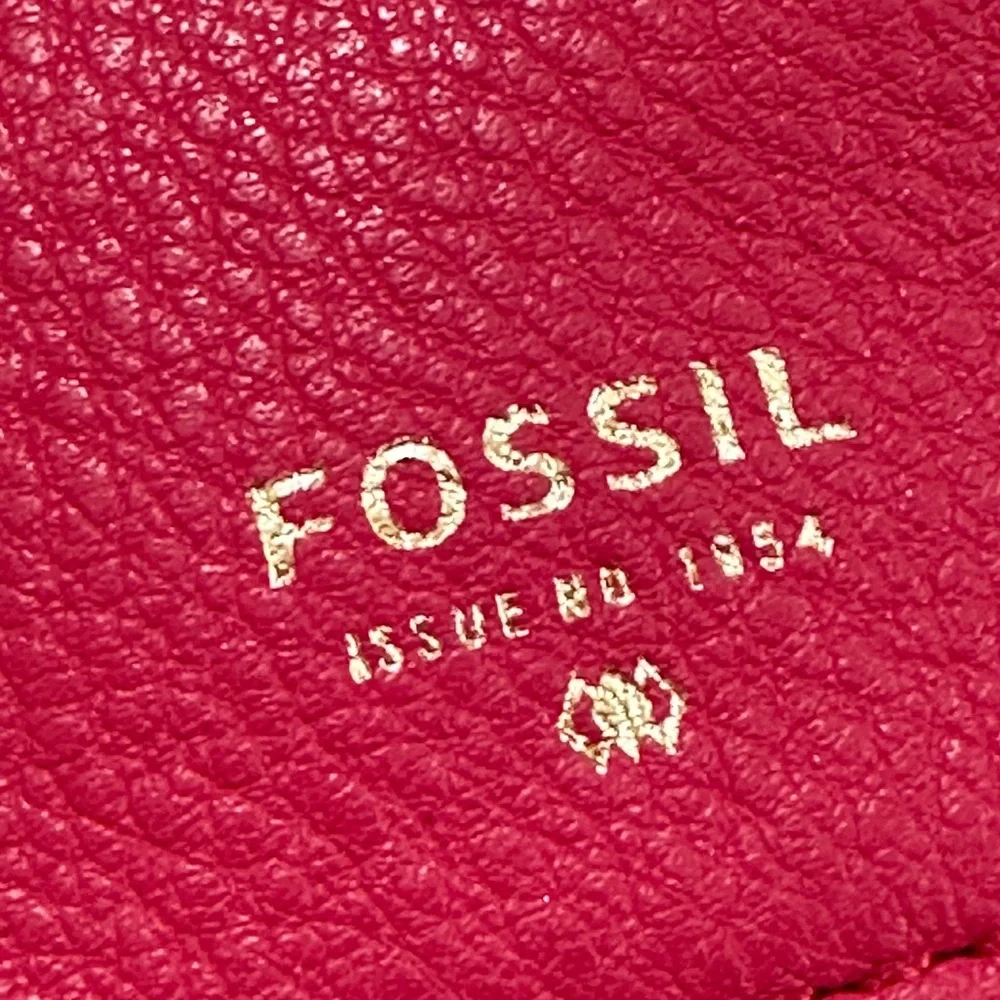 Fossil Red Leather Phone Wallet